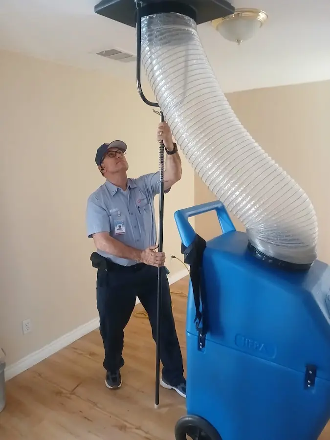 Mini Split Installation technician using HEPA equipment in Punxsutawney